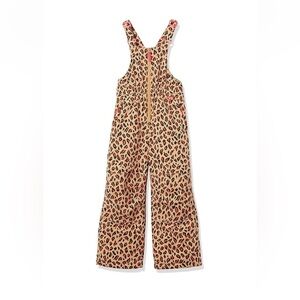 Amazon Essentials girls Water-Resistant Snow Bib - animal print size 3T
